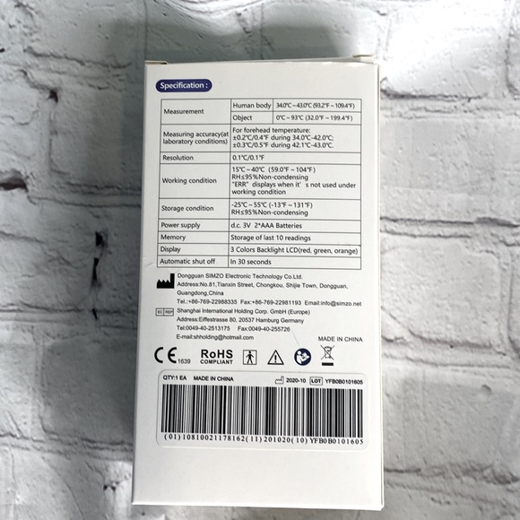 Non-Contact Forehead Thermometer Model: HW-F7 New in box | Halidodo - Picture 2 of 7